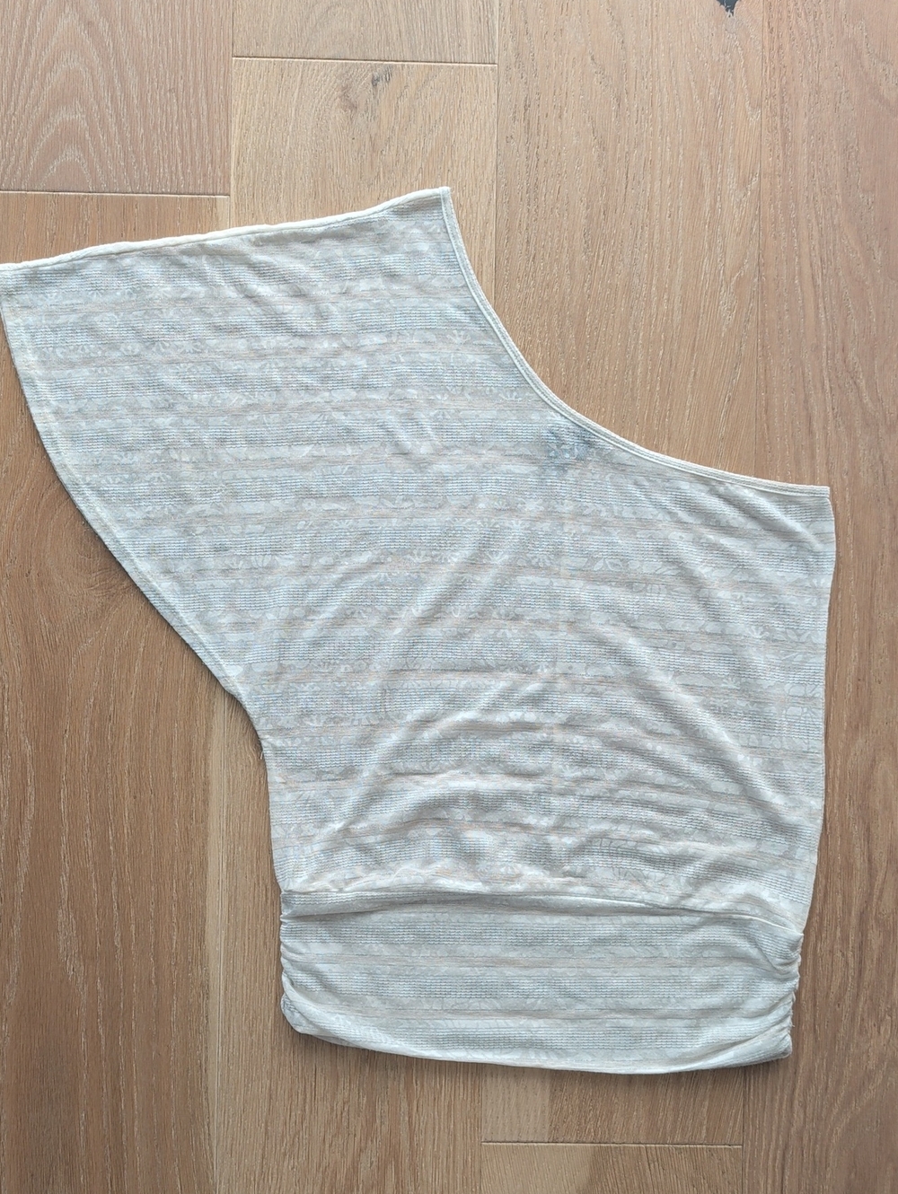 Vanity One-Shoulder Top in Light Cream